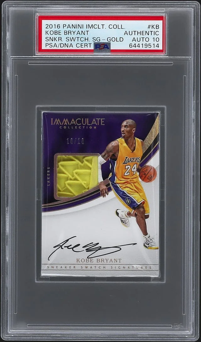 2016-17 Panini Immaculate Collection Kobe Bryant Sneaker Swatch Signatures Red #SN-KB card image