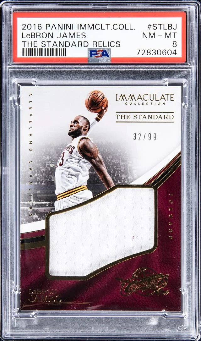 2016-17 Panini Immaculate Collection LeBron James The Standard Relics #ST-LBJ card image