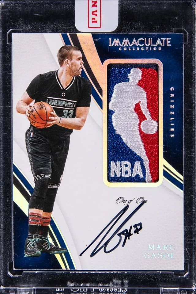 2016-17 Panini Immaculate Collection Marc Gasol Logoman Autographs #LA-MG card image