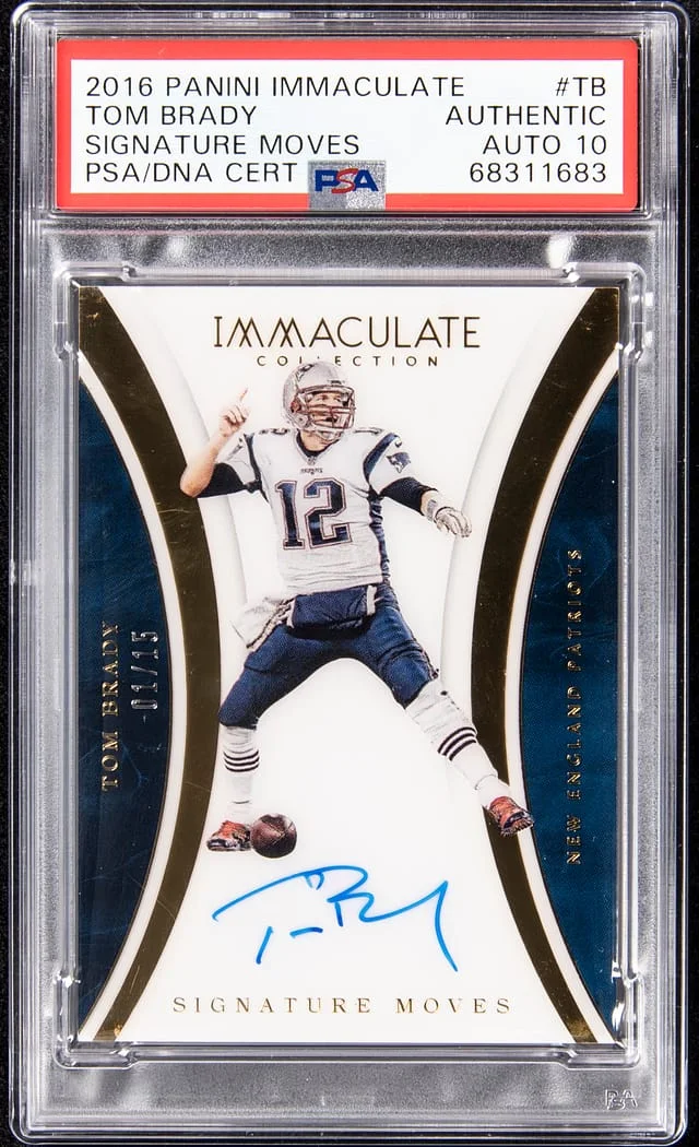 2016-17 Panini Immaculate Collection Tom Brady Signature Moves #TB card image
