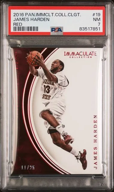 2016-17 Panini Immaculate James Harden Collegiate Red #19 card image