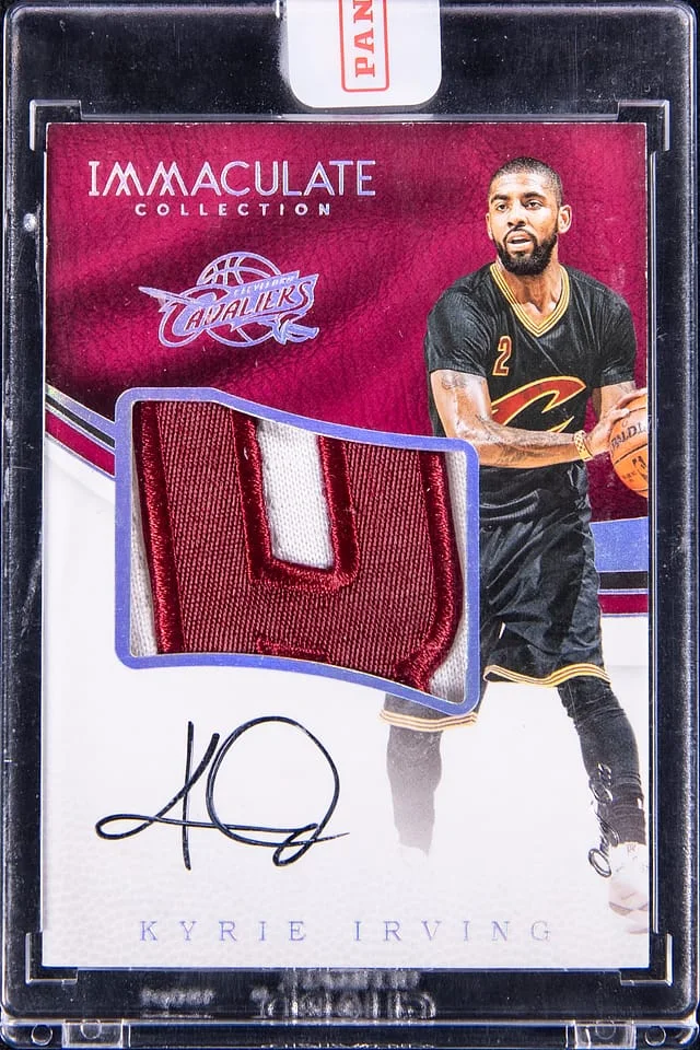 2016-17 Panini Immaculate Kyrie Irving Premium Patch Autographs Platinum #PP-KI card image