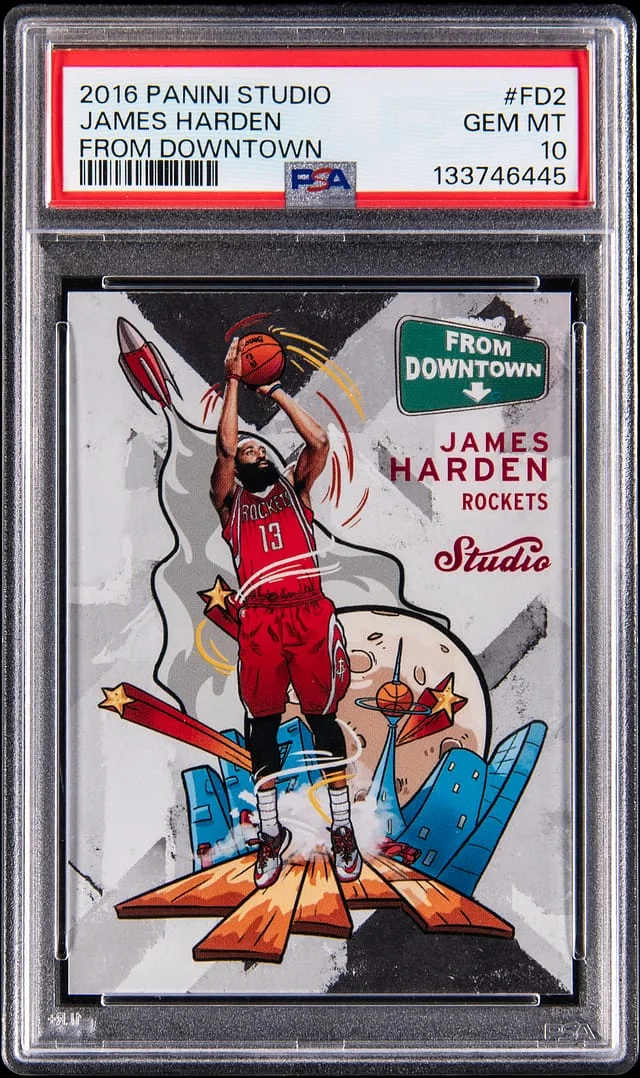 2016-17 Panini James Harden Studio From Downtown #FD2 card image