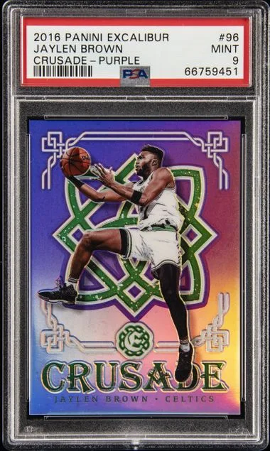 2016-17 Panini Jaylen Brown Excalibur Crusade Blue #96 card image