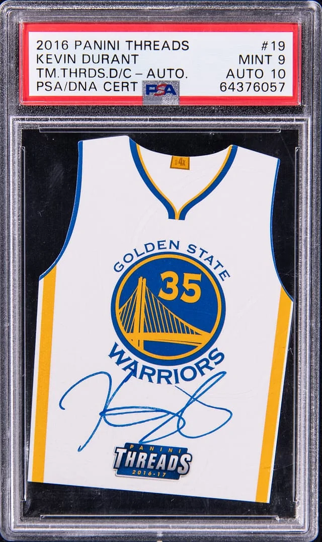 2016-17 Panini Kevin Durant Threads Die-Cut Autograph #19 card image