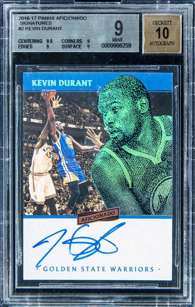 2016-17 Panini Kevin Durant Aficionado Signatures #2 card image