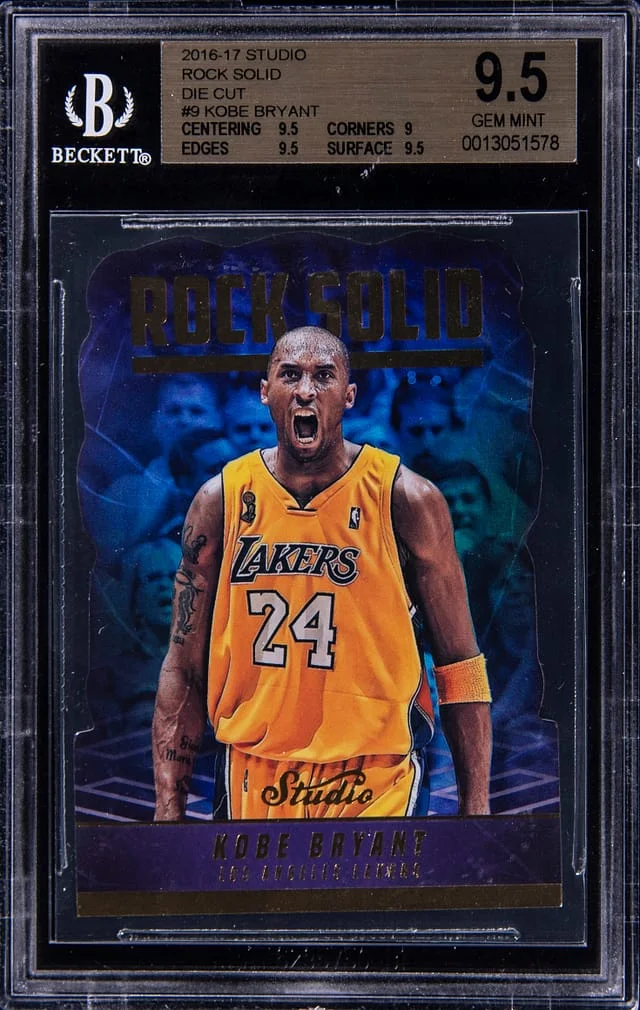 2016-17 Panini Kobe Bryant Studio Rock Solid Die Cut #9 card image