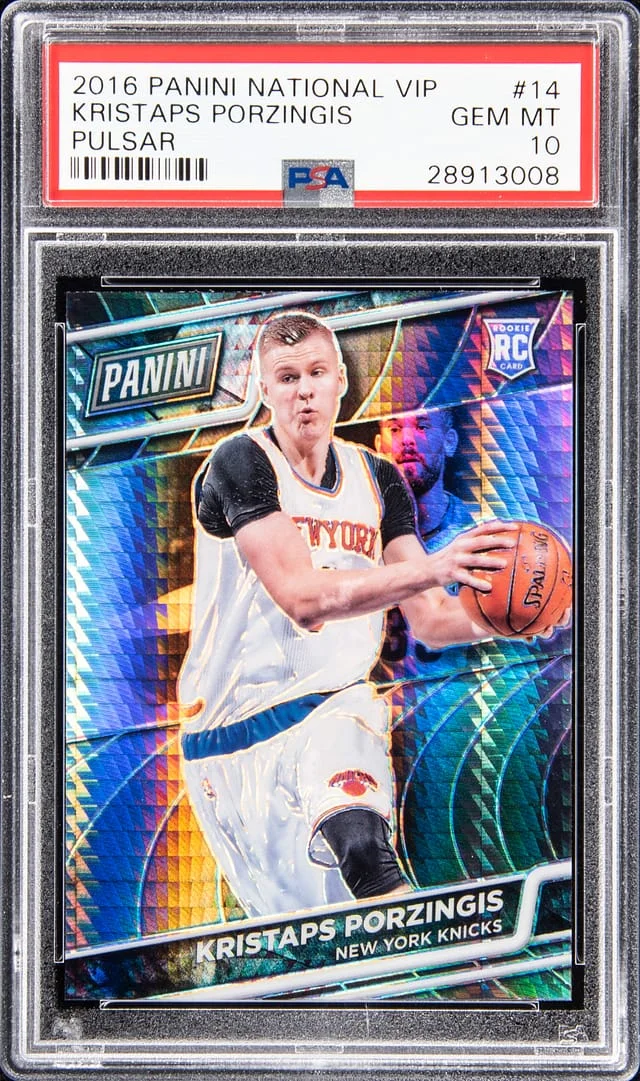 2016-17 Panini Kristaps Porzingis National VIP Pulsar #14 card image