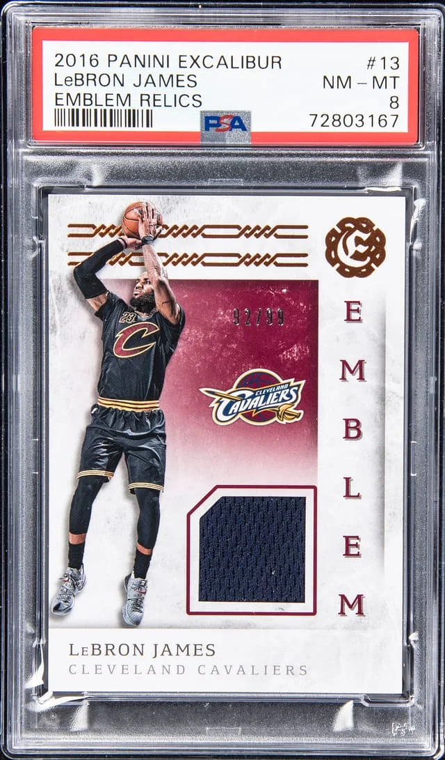 2016-17 Panini LeBron James Flawness Dual Patches Gold #13 card image