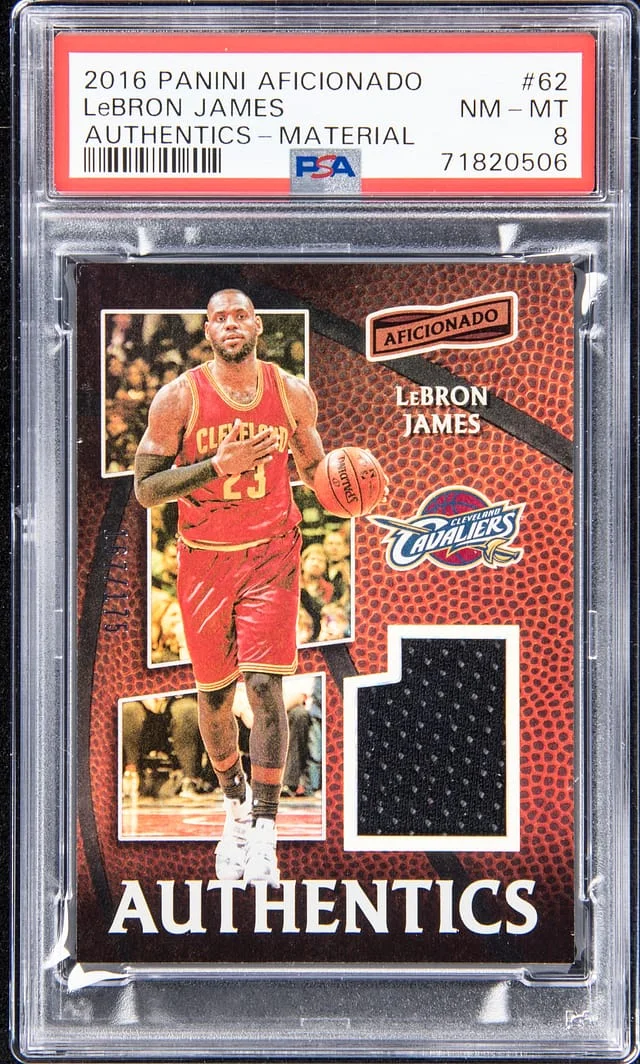 2016-17 Panini LeBron James Aficionado Authentics Material #62 card image