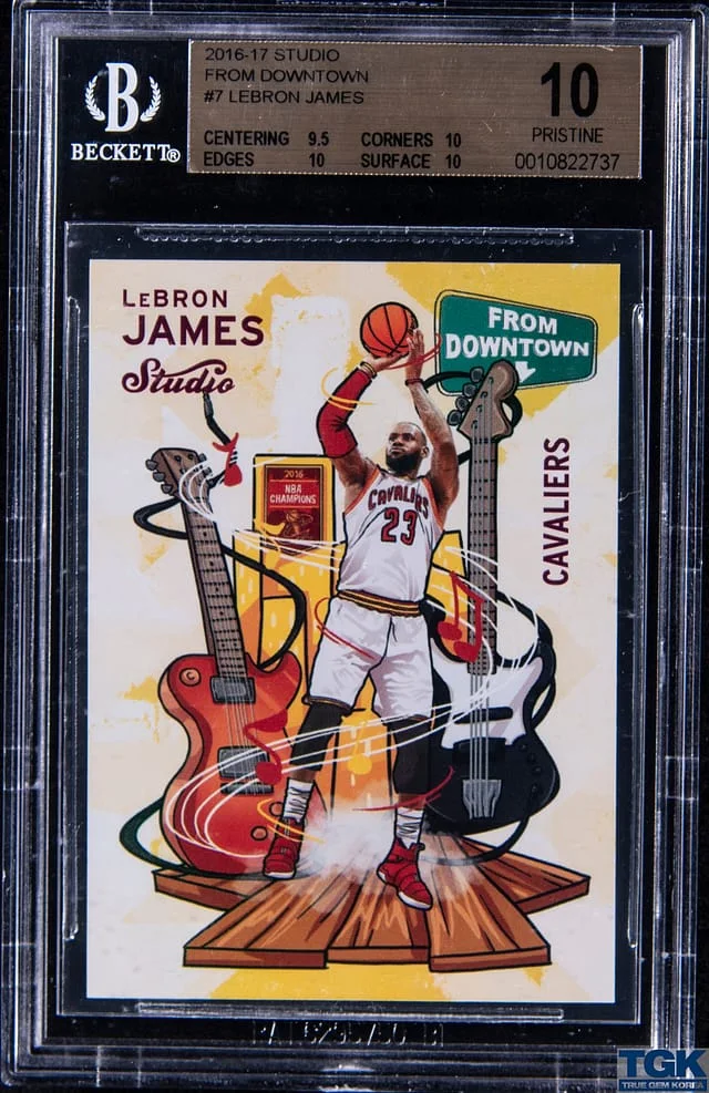 2016-17 Panini LeBron James Studio From Downtown #7 card image