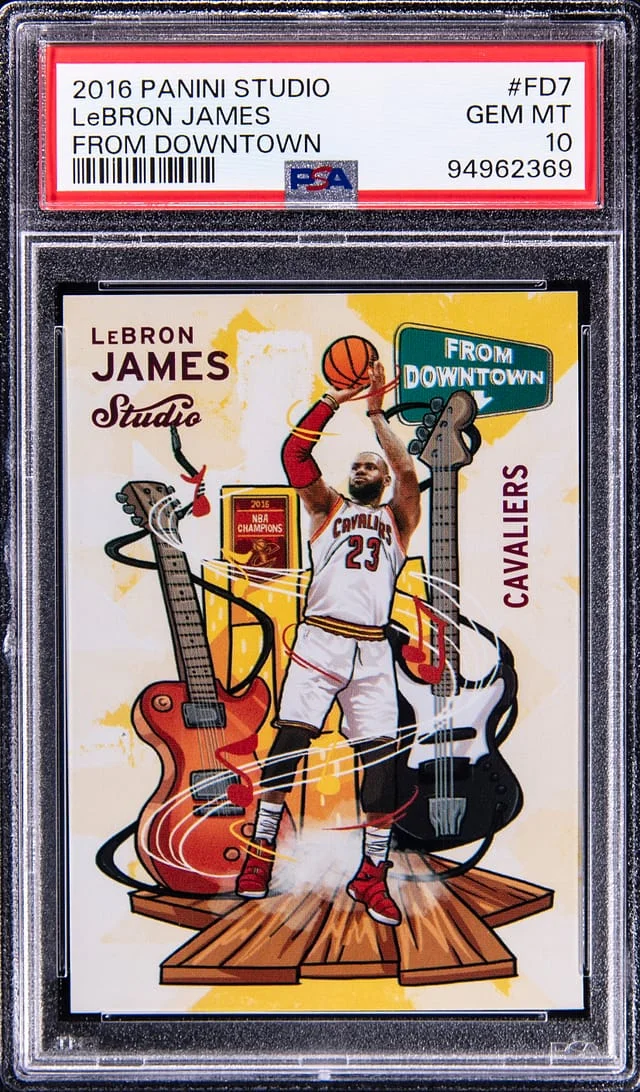 2016-17 Panini LeBron James Studio From Downtown #FD7 card image