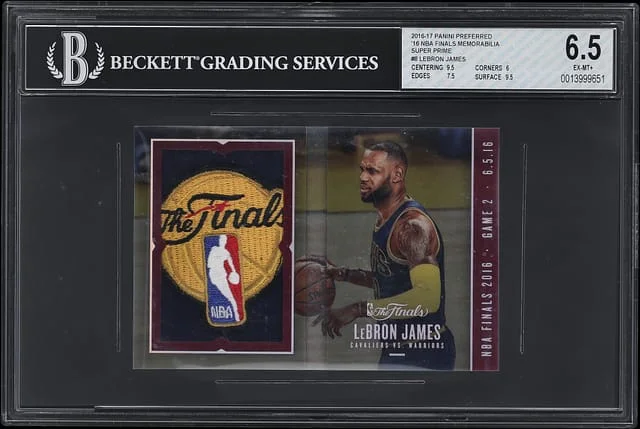 2016-17 Panini LeBron James Logoman Preferred '16 NBA Finals Memorabilia Super Prime #8 card image