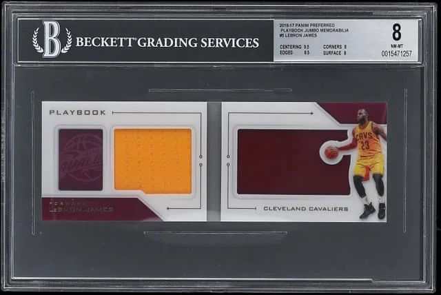 2016-17 Panini Lebron James Patch Booklet Preferred Playbook Jumbo Memorabilia #5 card image