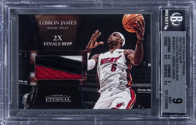 2016-17 Panini LeBron James Eternal NBA Finals MVP Collection Relics Black #PE-MVP11 card image