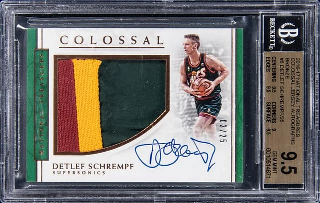 2016-17 Panini National Treasures Detlef Schrempf Colossal Jersey Autographs Bronze #6 card image