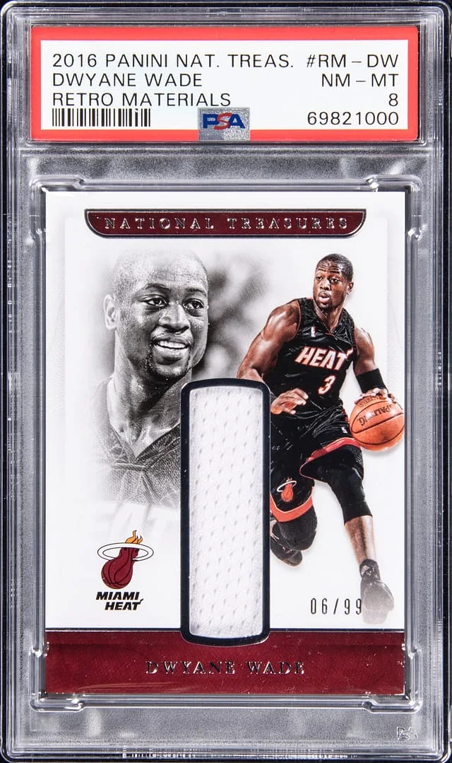 2016-17 Panini National Treasures Dwyane Wade Game-Used Retro Materials #RM-DW card image