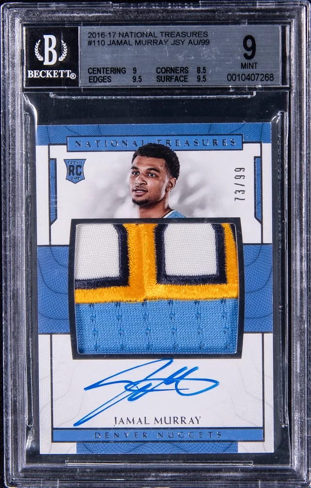 2016-17 Panini National Treasures Jamal Murray Patch Autograph (RPA) #110 card image