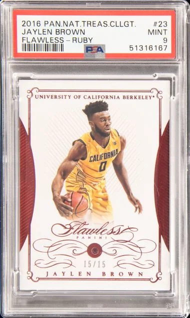 2016-17 Panini National Treasures Jaylen Brown Collegiate Flawless Ruby #23 card image
