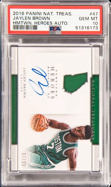 2016-17 Panini National Treasures Jaylen Brown Hometown Heroes Autographs #47 card image