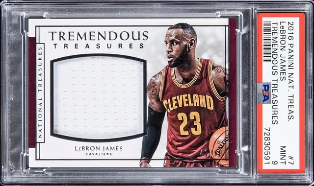 2016-17 Panini National Treasures LeBron James Tremendous Treasures #7 card image
