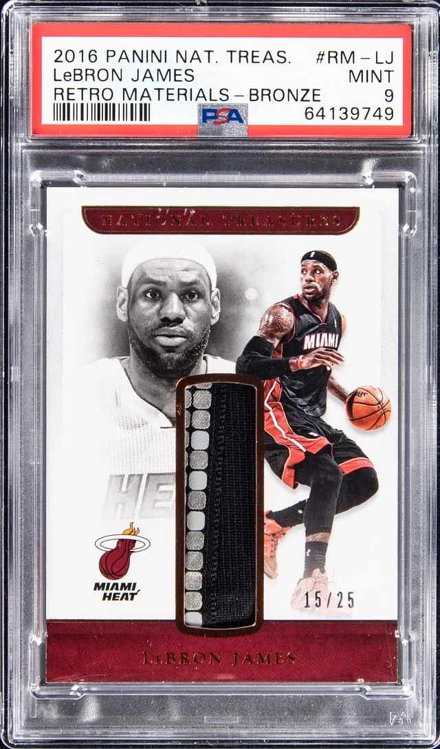 2016-17 Panini National Treasures LeBron James Retro Materials - Bronze #RM-LJ card image