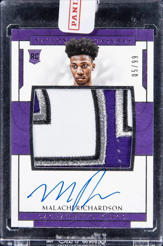 2016-17 Panini National Treasures Malachi Richardson Patch Autograph (RPA) #143 card image