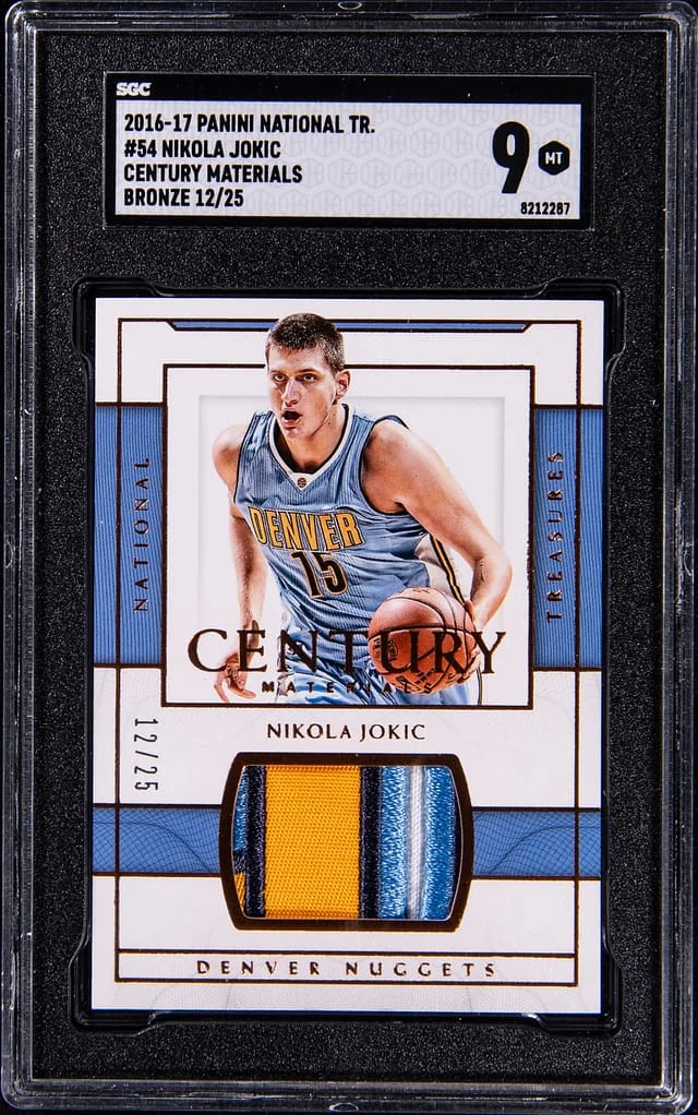 2016-17 Panini National Treasures Nikola Jokic Century Materials Bronze #54 card image