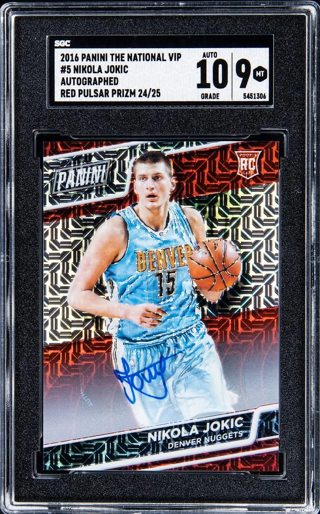 2016-17 Panini Nikola Jokic The National VIP Red Pulsar Prizm #5 card image