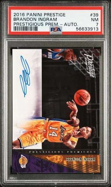 2016-17 Panini Prestige Brandon Ingram Prestigious Premieres Autograph #39 card image