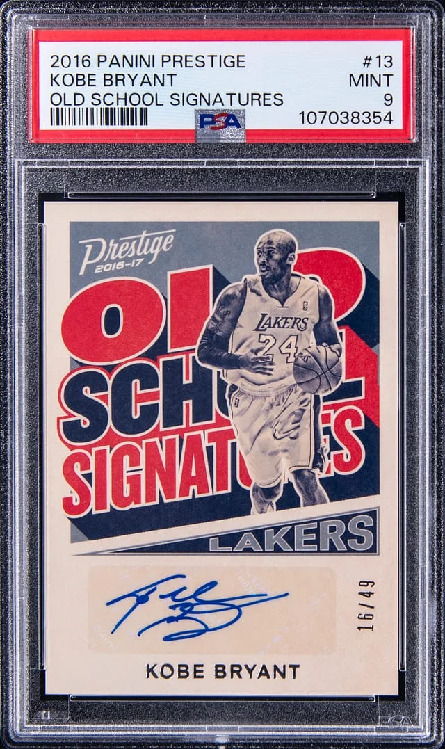 2016-17 Panini Prestige Kobe Bryant Old School Signatures #13 card image