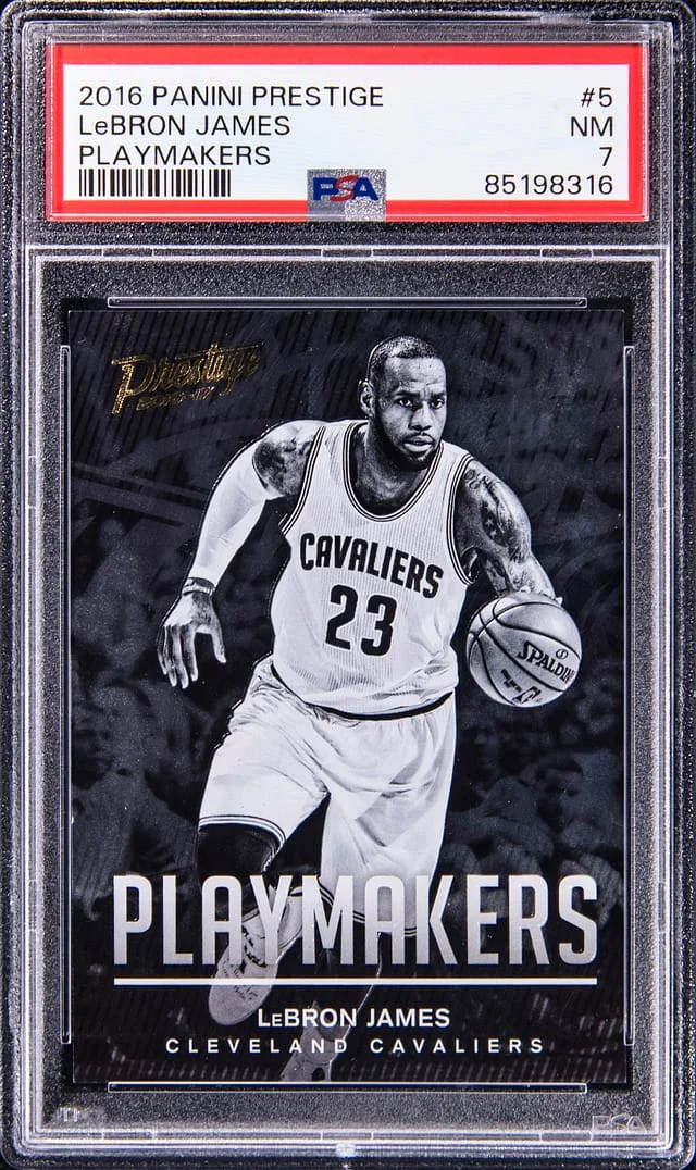 2016-17 Panini Prestige LeBron James Playmakers #5 card image