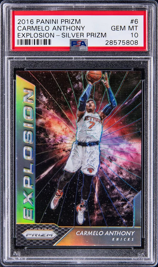 2016-17 Panini Prizm Carmelo Anthony Explosion Silver #6 card image
