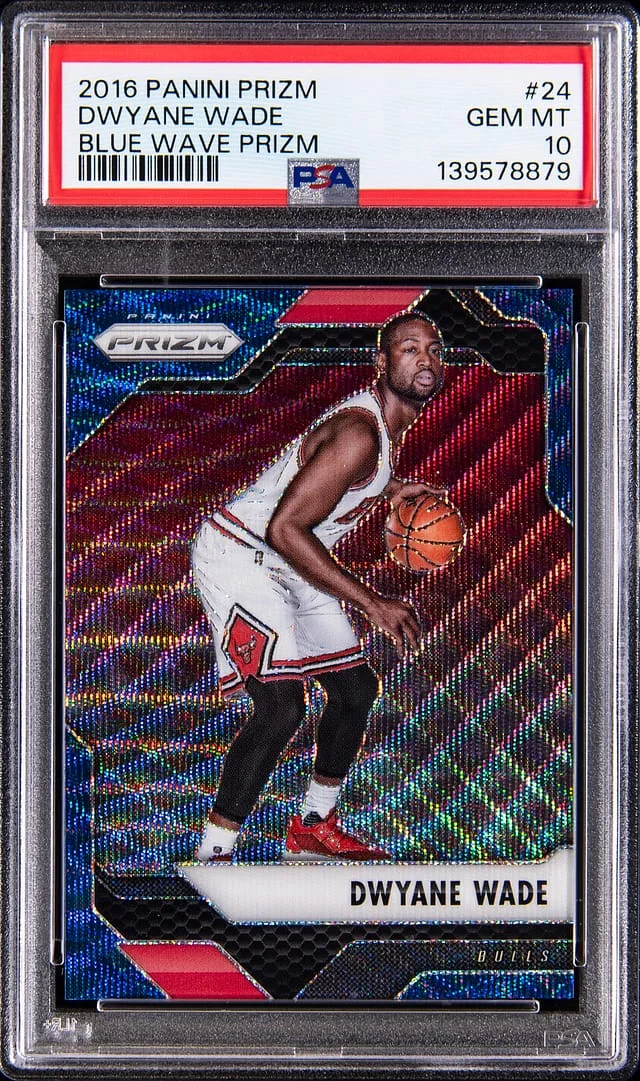 2016-17 Panini Prizm Dwyane Wade Blue Wave Prizm #24 card image