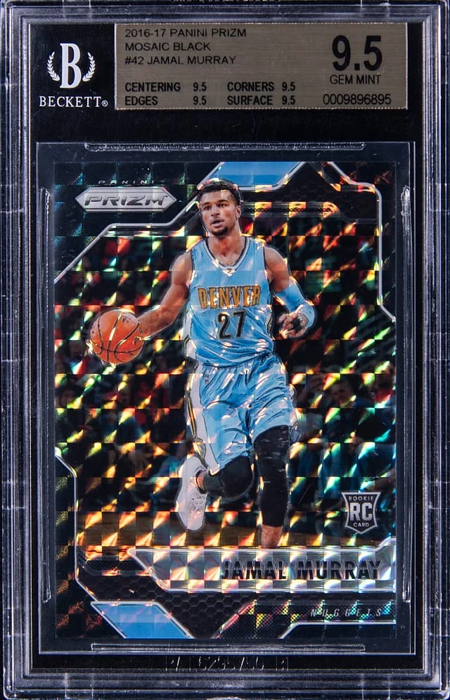 2016-17 Panini Prizm Jamal Murray Black Mosaic #42 card image
