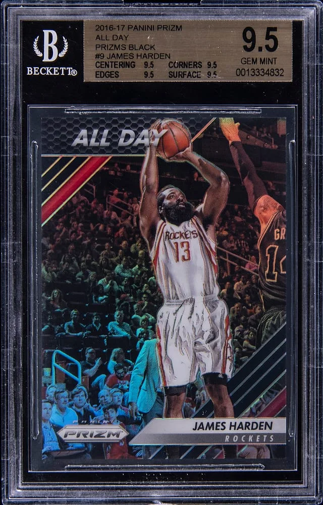 2016-17 Panini Prizm James Harden All Day Prizms Black #9 card image