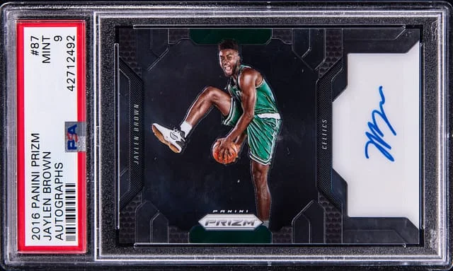 2016-17 Panini Prizm Jaylen Brown Autographs Black Prizm #87 card image