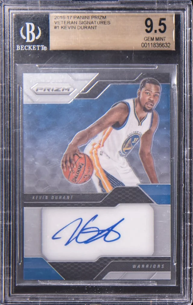 2016-17 Panini Prizm Kevin Durant Veteran Signatures #1 card image