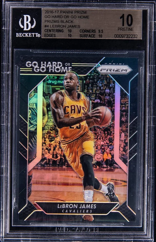 2016-17 Panini Prizm LeBron James Go Hard or Go Home Black #4 card image