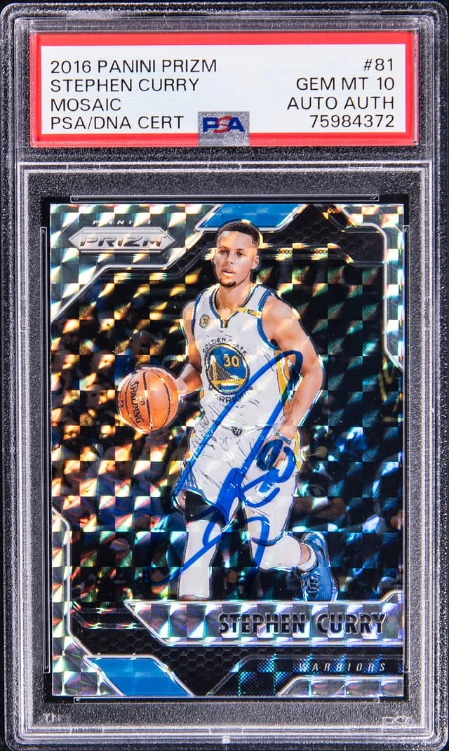 2016-17 Panini Prizm Stephen Curry Mosaic #81 card image