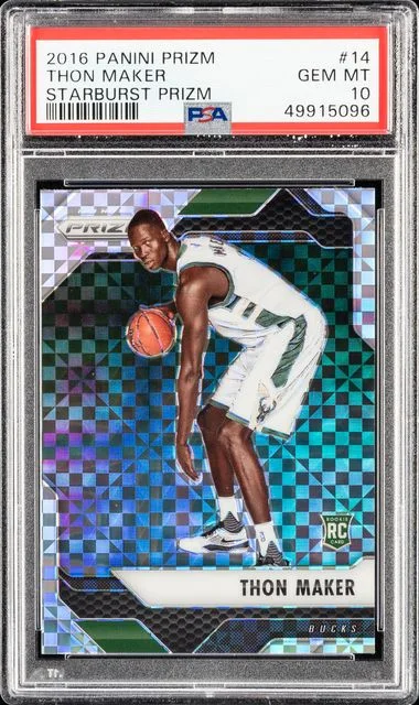 2016-17 Panini Prizm Thon Maker Starburst Prizm #14 card image