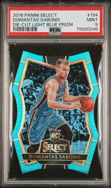 2016-17 Panini Select Domantas Sabonis Die-Cut Light Blue Prizm #194 card image