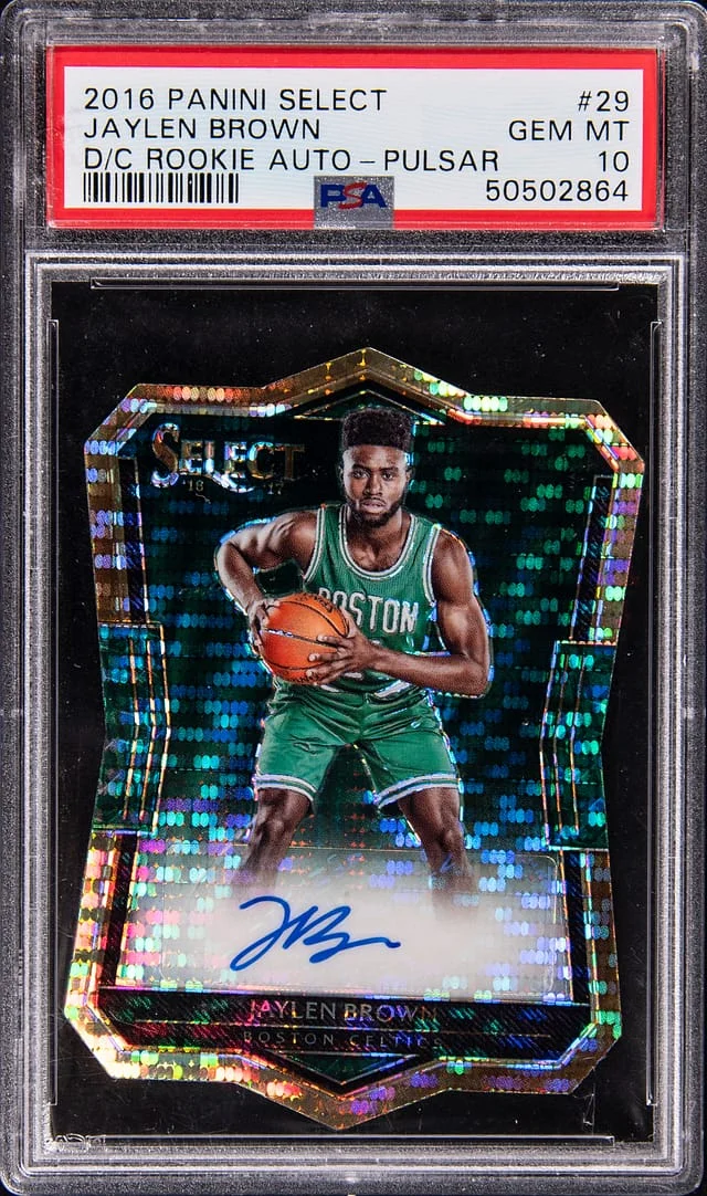 2016-17 Panini Select Jaylen Brown Die-Cut Autograph Scope #29 card image