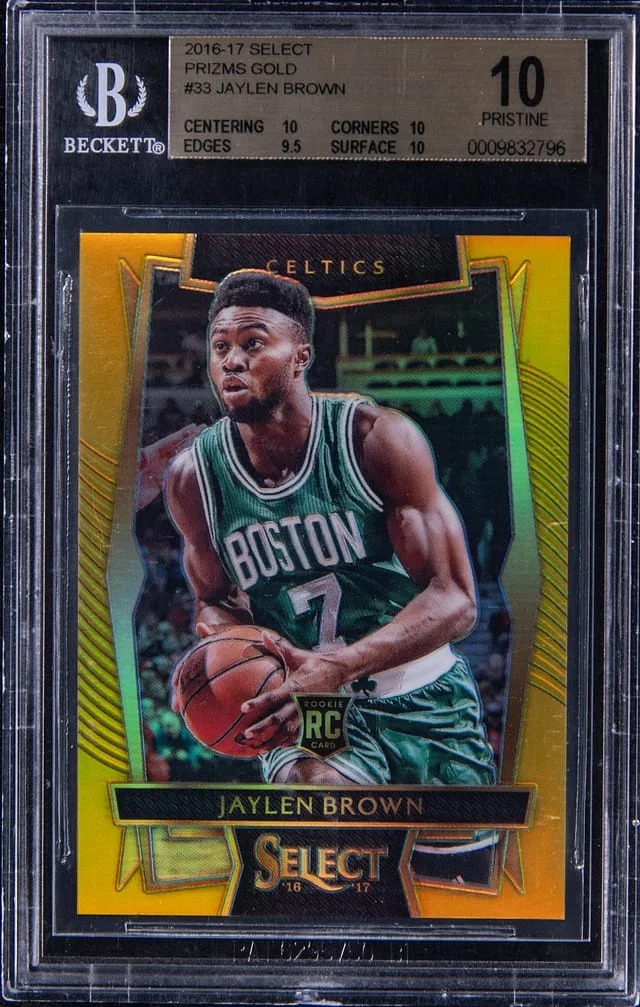 2016-17 Panini Select Jaylen Brown Gold Prizm #33 card image