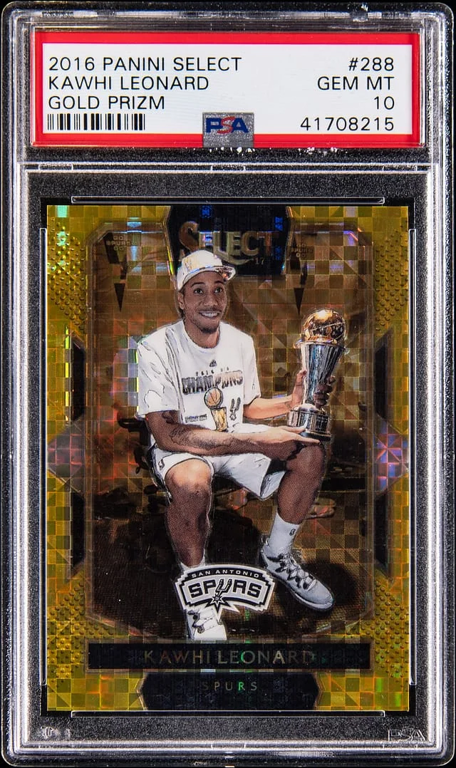 2016-17 Panini Select Kawhi Leonard Gold Prizm #288 card image