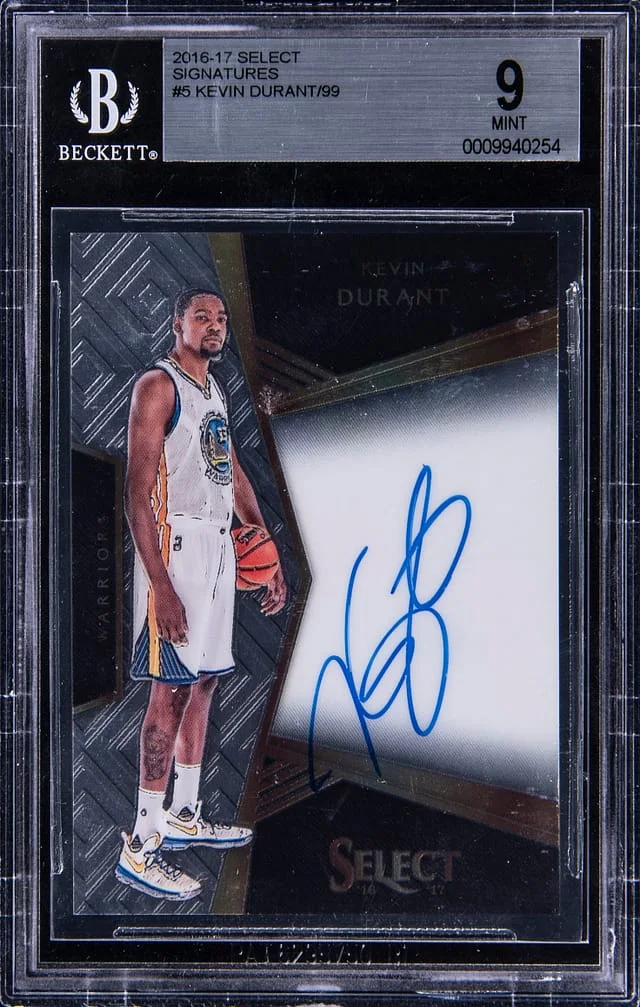 2016-17 Panini Select Kevin Durant Signatures #5 card image