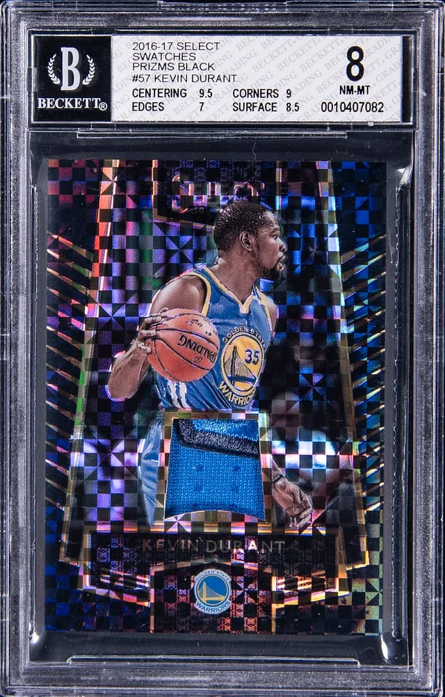 2016-17 Panini Select Kevin Durant Swatches Prizm Black #57 card image