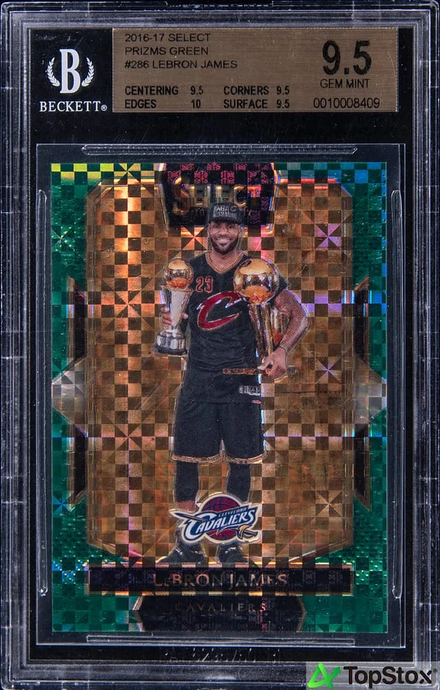 2016-17 Panini Select LeBron James Gold Prizm #286 card image
