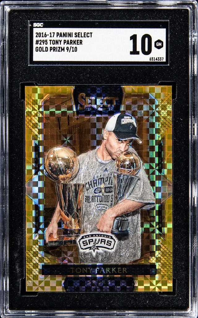 2016-17 Panini Select Tony Parker Gold Prizm #295 card image