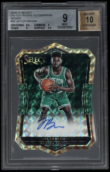 2016-17 Select Jaylen Brown Die-Cut Autographs Mosaic #29 card image